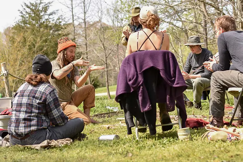 friction fire making class