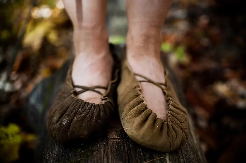 handmade buckskin moccasins